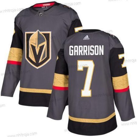 Adidas Herrar Vegas Golden Knights #7 Jason Garrison Grå Autentisk Stitched NHL Hemma Tröjor