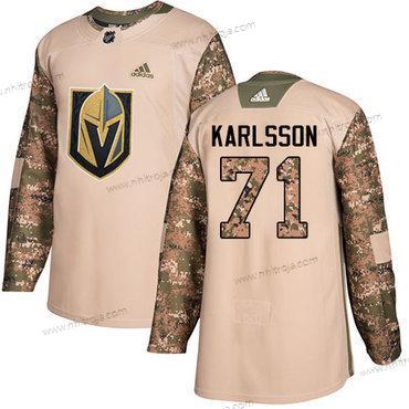 Adidas Herrar Vegas Golden Knights #71 William Karlsson Camo Autentisk 2017 Veterans Day Stitched NHL Tröjor