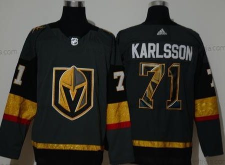 Adidas Herrar Vegas Golden Knights #71 William Karlsson Grå With Team Logo Stitched NHL Tröjor