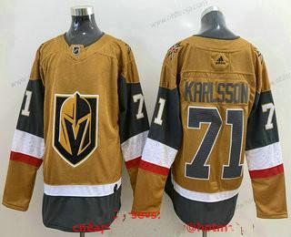 Adidas Herrar Vegas Golden Knights #71 William Karlsson Guld 2020-21 Alternativ Stitched Tröjor