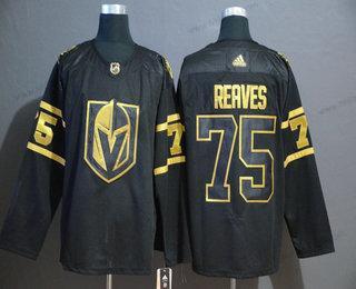 Adidas Herrar Vegas Golden Knights #75 Ryan Reaves Svart Golden Stitched NHL Tröjor