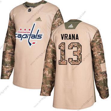 Adidas Herrar Washington Capitals #13 Jakub Vrana Camo Autentisk 2017 Veterans Day Stitched NHL Tröjor