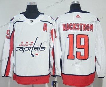 Adidas Herrar Washington Capitals #19 Nicklas Backstrom Vit Road Autentisk Stitched NHL Tröjor