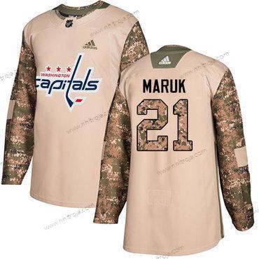 Adidas Herrar Washington Capitals #21 Dennis Maruk Camo Autentisk 2017 Veterans Day Stitched NHL Tröjor