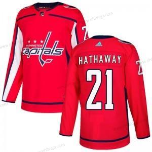 Adidas Herrar Washington Capitals #21 Garnet Hathaway Röd Autentisk Hemma Tröjor