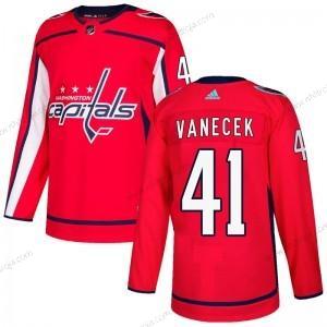 Adidas Herrar Washington Capitals #41 Vitek Vanecek Röd Autentisk Hemma Tröjor