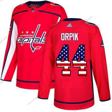 Adidas Herrar Washington Capitals #44 Brooks Orpik Röd Autentisk USA Flag Stitched NHL Hemma Tröjor