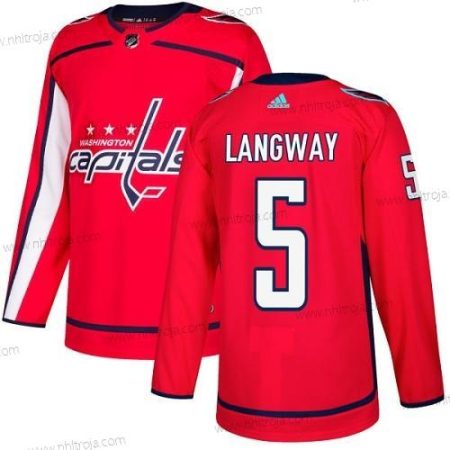 Adidas Herrar Washington Capitals #5 Rod Langway Röd Autentisk Stitched NHL Hemma Tröjor