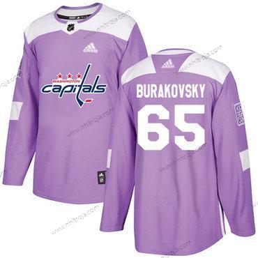 Adidas Herrar Washington Capitals #65 Andre Burakovsky Lila Autentisk Bekämpar cancer Stitched NHL Tröjor