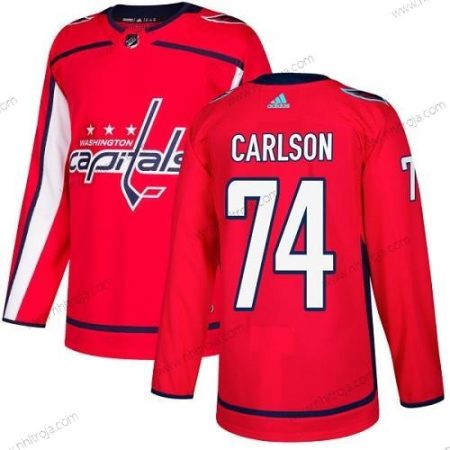 Adidas Herrar Washington Capitals #74 John Carlson Röd Autentisk Stitched NHL Hemma Tröjor