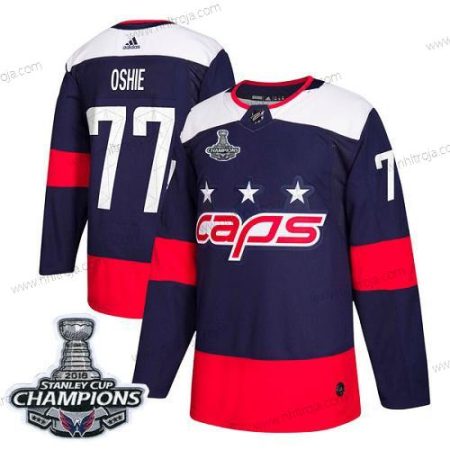 Adidas Herrar Washington Capitals #77 T. J. Oshie Marin Autentisk 2018 Stadium Series Stanley Cup Final Champions Stitched NHL Tröjor