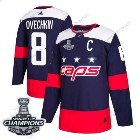 Adidas Herrar Washington Capitals #8 Alex Ovechkin Marin Autentisk 2018 Stadium Series Stanley Cup Final Champions Stitched NHL Tröjor