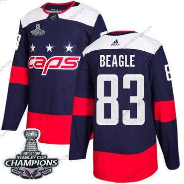 Adidas Herrar Washington Capitals #83 Jay Beagle Marin Autentisk 2018 Stadium Series Stanley Cup Final Champions Stitched NHL Tröjor