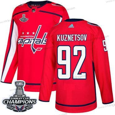 Adidas Herrar Washington Capitals #92 Evgeny Kuznetsov Röd Autentisk Stanley Cup Final Champions Stitched NHL Hemma Tröjor