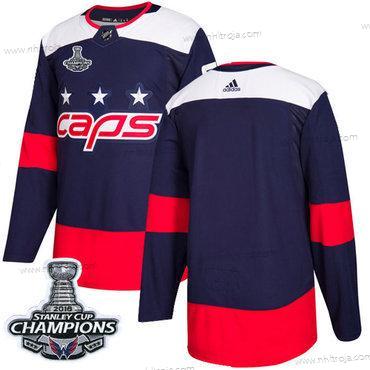 Adidas Herrar Washington Capitals Blank Marin Autentisk 2018 Stadium Series Stanley Cup Final Champions Stitched NHL Tröjor