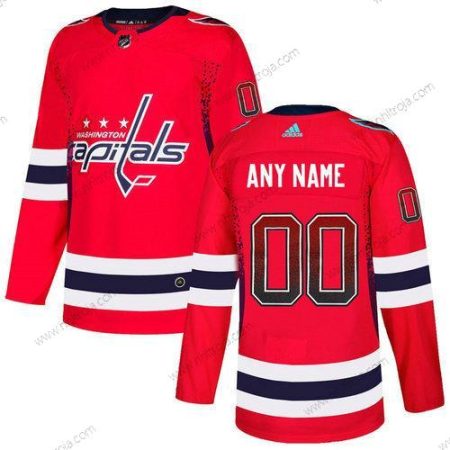 Adidas Herrar Washington Capitals Skräddarsydda Röd Tröjor