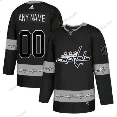 Adidas Herrar Washington Capitals Skräddarsydda Svart Team Logos Tröjor