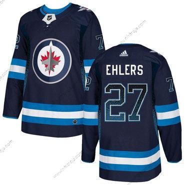 Adidas Herrar Winnipeg Jets #27 Nikolaj Ehlers Marin Tröjor