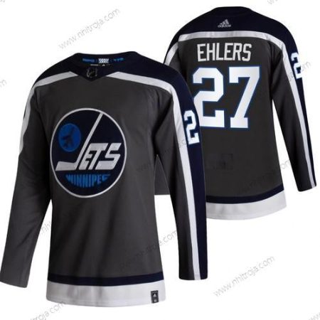 Adidas Herrar Winnipeg Jets #27 Nikolaj Ehlers Svart 2020-21 Omvänd Retro Alternativ NHL Tröjor