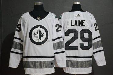 Adidas Herrar Winnipeg Jets 29 Patrik Laine Vit 2019 NHL All-Star Tröjor