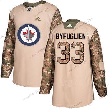 Adidas Herrar Winnipeg Jets #33 Dustin Byfuglien Camo Autentisk 2017 Veterans Day Stitched NHL Tröjor