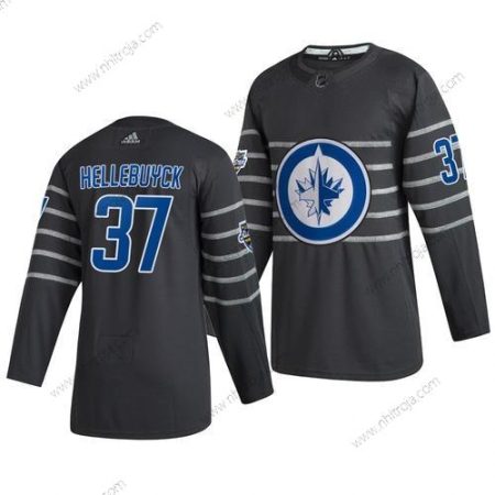 Adidas Herrar Winnipeg Jets #37 Connor Hellebuyck Grå 2020 NHL All-Star Game Tröjor