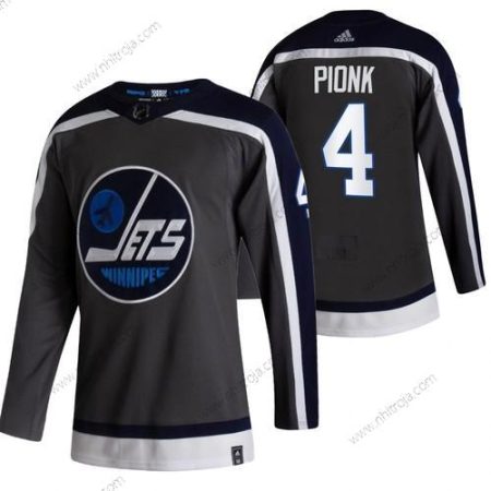 Adidas Herrar Winnipeg Jets #4 Neal Pionk Svart 2020-21 Omvänd Retro Alternativ NHL Tröjor