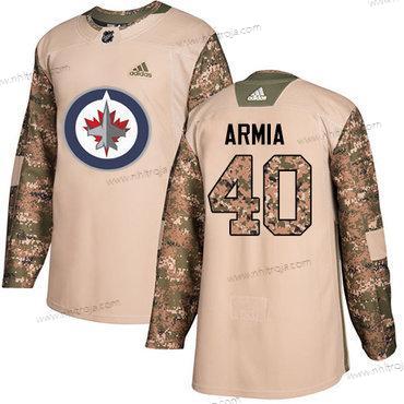 Adidas Herrar Winnipeg Jets #40 Joel Armia Camo Autentisk 2017 Veterans Day Stitched NHL Tröjor