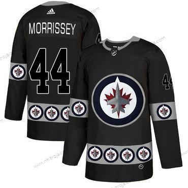 Adidas Herrar Winnipeg Jets #44 Josh Morrissey Svart Team Logos Tröjor