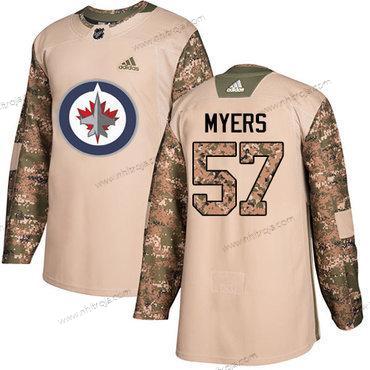 Adidas Herrar Winnipeg Jets #57 Tyler Myers Camo Autentisk 2017 Veterans Day Stitched NHL Tröjor