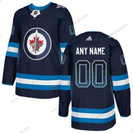 Adidas Herrar Winnipeg Jets Skräddarsydda Marin Tröjor