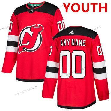 Adidas New Jersey Devils Skräddarsydda Röd Autentisk Stitched 2017-2018 NHL Hemma Tröjor