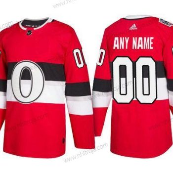 Adidas Ottawa Senators Skräddarsydda Röd Autentisk 2017 100 Klassisk Stitched NHL Tröjor