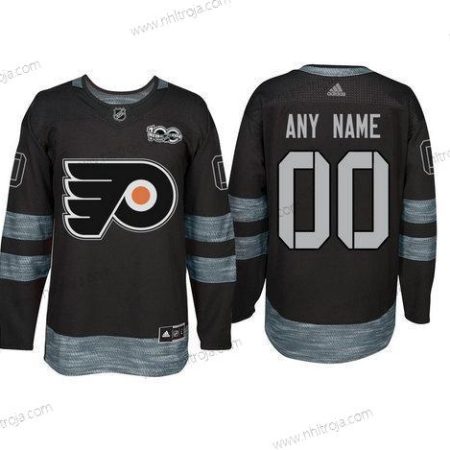 Adidas Philadelphia Flyers Skräddarsydda Svart 1917-2017 100th Jubileum Stitched NHL Tröjor