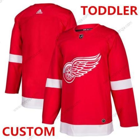 Adidas Småbarn Detroit Red Wings Skräddarsydda Röd Autentisk Stitched NHL Hemma Tröjor