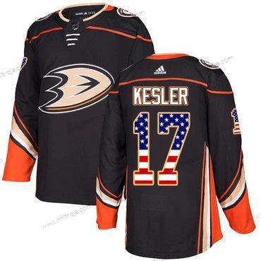 Adidas Ungdomen Anaheim Ducks #17 Ryan Kesler Svart Autentisk USA Flag Stitched NHL Hemma Tröjor