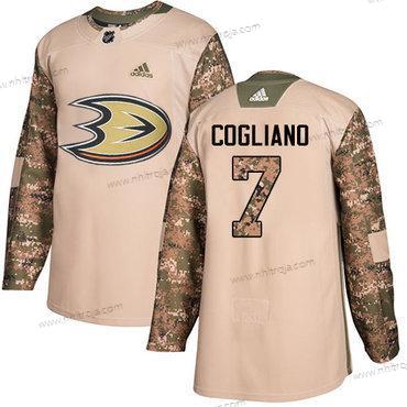 Adidas Ungdomen Anaheim Ducks #7 Andrew Cogliano Camo Autentisk 2017 Veterans Day Stitched NHL Tröjor