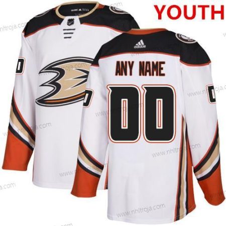 Adidas Ungdomen Anaheim Ducks Skräddarsydda Vit Autentisk Tröjor