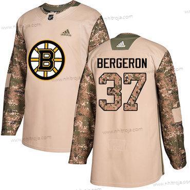 Adidas Ungdomen Boston Bruins #37 Patrice Bergeron Camo Autentisk 2017 Veterans Day Stitched NHL Tröjor