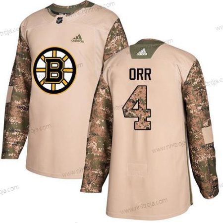 Adidas Ungdomen Boston Bruins #4 Bobby Orr Camo Autentisk 2017 Veterans Day Stitched NHL Tröjor