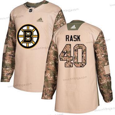 Adidas Ungdomen Boston Bruins #40 Tuukka Rask Camo Autentisk 2017 Veterans Day Stitched NHL Tröjor