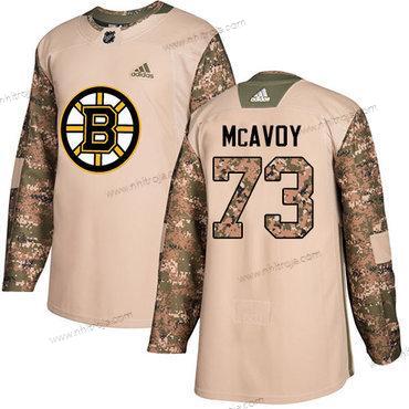 Adidas Ungdomen Boston Bruins #73 Charlie Mcavoy Camo Autentisk 2017 Veterans Day Stitched NHL Tröjor