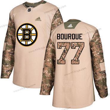 Adidas Ungdomen Boston Bruins #77 Ray Bourque Camo Autentisk 2017 Veterans Day Stitched NHL Tröjor