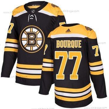 Adidas Ungdomen Boston Bruins #77 Ray Bourque Svart Autentisk Stitched NHL Hemma Tröjor