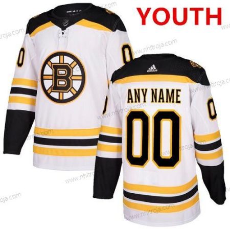 Adidas Ungdomen Boston Bruins Skräddarsydda Vit Autentisk NHL Tröjor