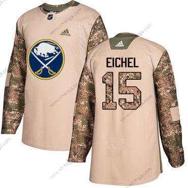 Adidas Ungdomen Buffalo Sabres #15 Jack Eichel Camo Autentisk 2017 Veterans Day Stitched NHL Tröjor