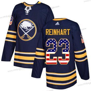 Adidas Ungdomen Buffalo Sabres #23 Sam Reinhart Marin Blå Autentisk USA Flag Stitched NHL Hemma Tröjor