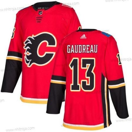 Adidas Ungdomen Calgary Flames #13 Johnny Gaudreau Röd Autentisk Stitched NHL Hemma Tröjor