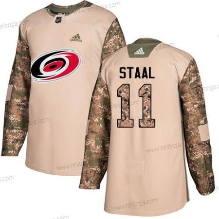 Adidas Ungdomen Carolina Hurricanes #11 Jordan Staal Camo Autentisk 2017 Veterans Day Stitched NHL Tröjor