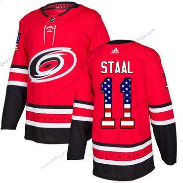 Adidas Ungdomen Carolina Hurricanes #11 Jordan Staal Röd Autentisk USA Flag Stitched NHL Hemma Tröjor